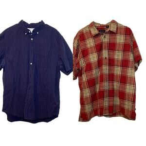 Old Navy and Izod Short Sleeve Button Down Shirts (2) XL